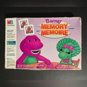 Vintage 1993 Barney Memory Game with Baby Bop-Complete
